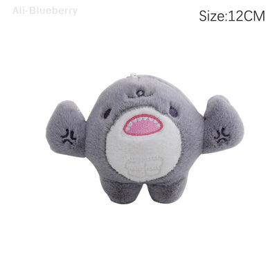 Soft Cartoon Kawaii Shark Plush Toy PP Cotton Stuffed Doll Pendant Toy Cute Bag Ornament Fashion Bag Key Chain Home Ornaments