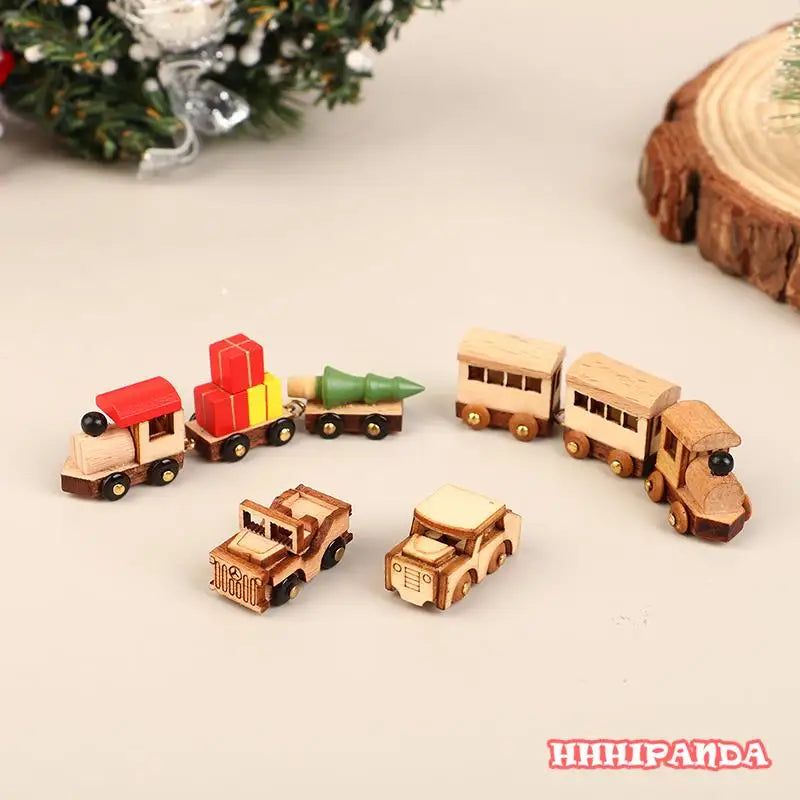 Handmade Wooden Train Car Carriage Toy Simulated Train Toy Model Non-remote Control Rail Car Removable Wooden Train For Kids Toy