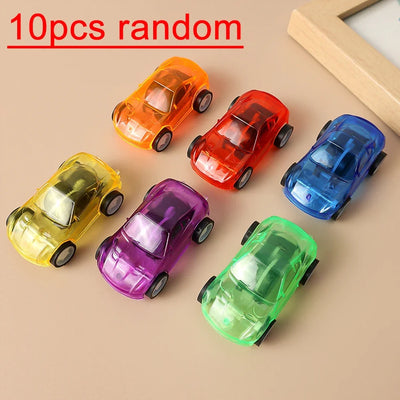  Transparent Mini Pull Back Car Plastic Toys Kids's Toys-Supertoymart