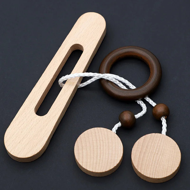 Intelligent Unlock Toy Kong Ming Lock Brain Teaser Iq Puzzles Wooden Toys Montessori Children Adult Decompression Thinking Games