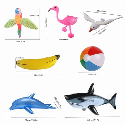 Inflatable Flamingo Inflatable Swimming Pool Float Toy Garden Pool Party  Decor Hawaiian Event Party Supplies Toys for Children