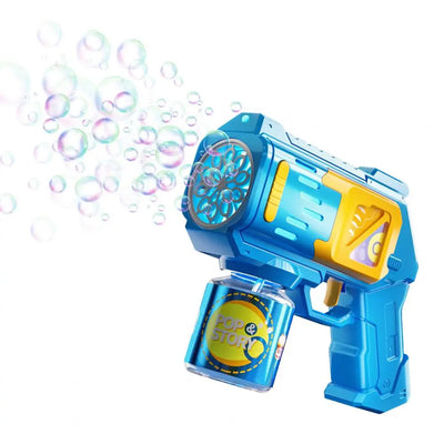 Cartoon Bubble Machine Portable Kids Cartoon Bubble Maker Machine with Light 10-hole Handheld for Toddlers for Children