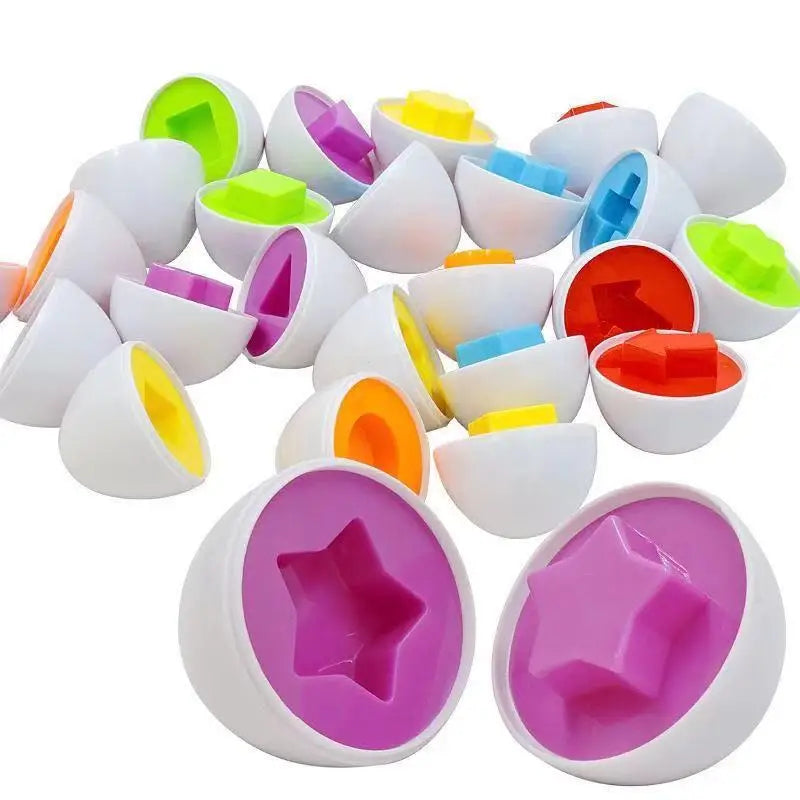 Sensory Educational Toy Smart Egg Toy Baby Development Games Shape Matching Puzzle Eggs Montessori Toys For Children 2 3 4 Years