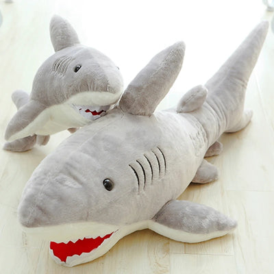 Plush Giant Shark Toy Soft Stuffed Animal Reading Pillow Birthday Gifts Cushion Doll Gift For Children Plushie Pad