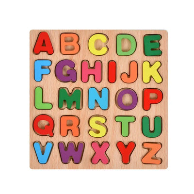 Wooden Puzzle Shape Sorter Wooden Toys Early Learning Jigsaw Alphabet Number Puzzle Preschool Educational Baby Toys For Chi D3J0