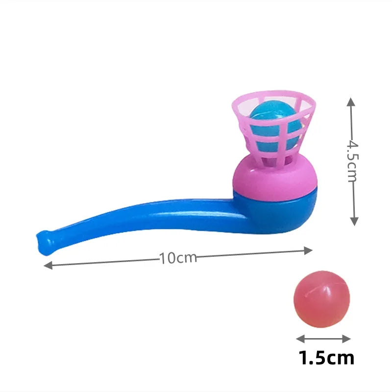 2Pcs Plastic Pipe Blowing Ball Toys For Kids Outdoor Sports Games Balance Training Learning Toys Children Funny Gifts