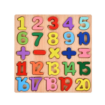 Wooden Puzzle Shape Sorter Wooden Toys Early Learning Jigsaw Alphabet Number Puzzle Preschool Educational Baby Toys For Chi D3J0