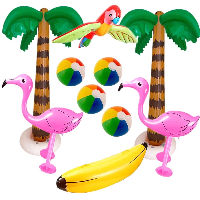 Swimming Pool Float Inflatable Toy Hawaiian Event Party Garden Supplies Decor Inflatable Flamingo Beach Ball Toy For Children