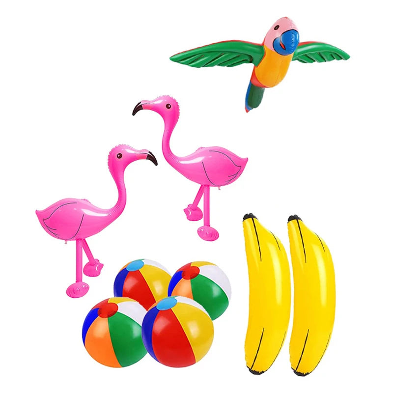 Swimming Pool Float Inflatable Toy Hawaiian Event Party Garden Supplies Decor Inflatable Flamingo Beach Ball Toy For Children