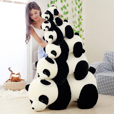 70cm Kawaii Baby Fat Giant Panda Bear Short Plush Stuffed Animal Doll Animals Toy Pillow Cartoon Kawaii Dolls Girls Lover Gifts