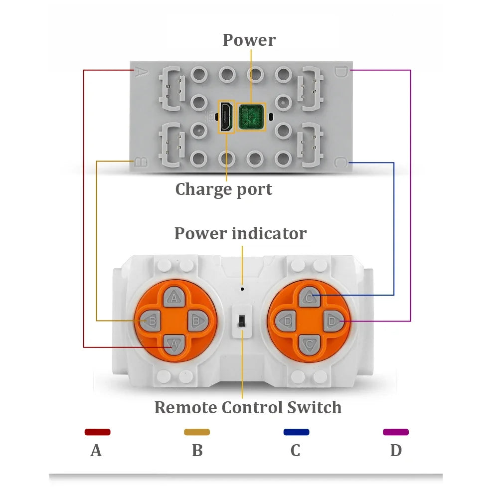 Remote Control Lithium Motor MOC Technology Machinery-Supertoymart