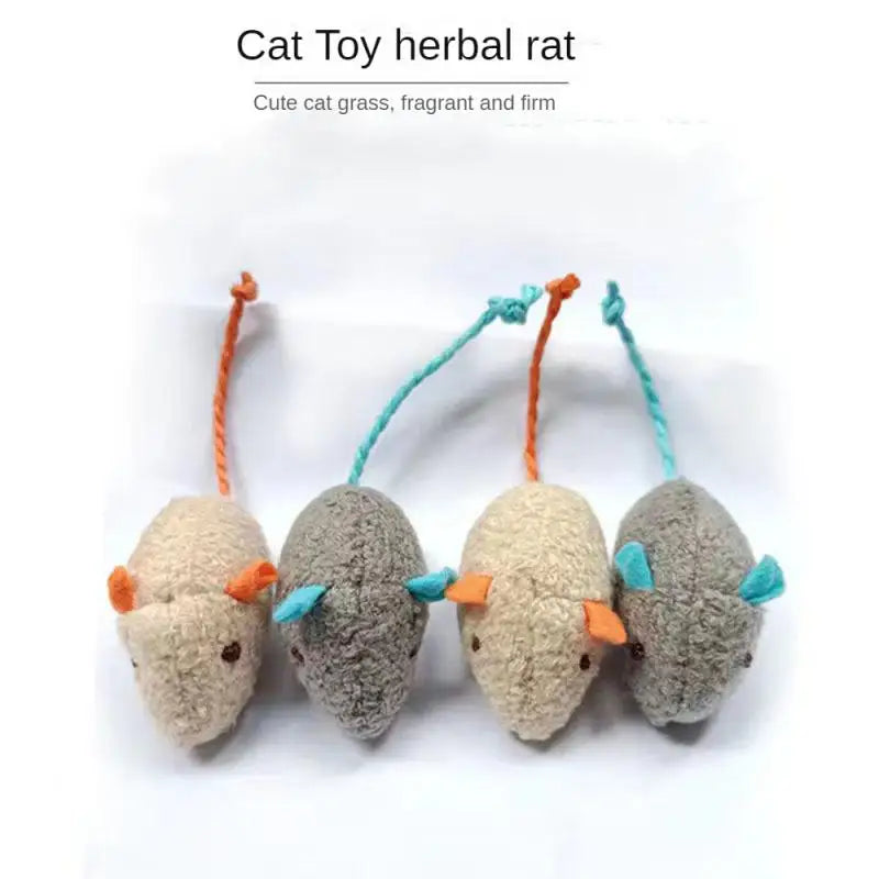 Home Cat Toy Cute Modeling Kitten Toy Mini Mice Toy Herbal Rat Toy Plush Herbal Mouse Universal Cat Accessories Toys For Cats