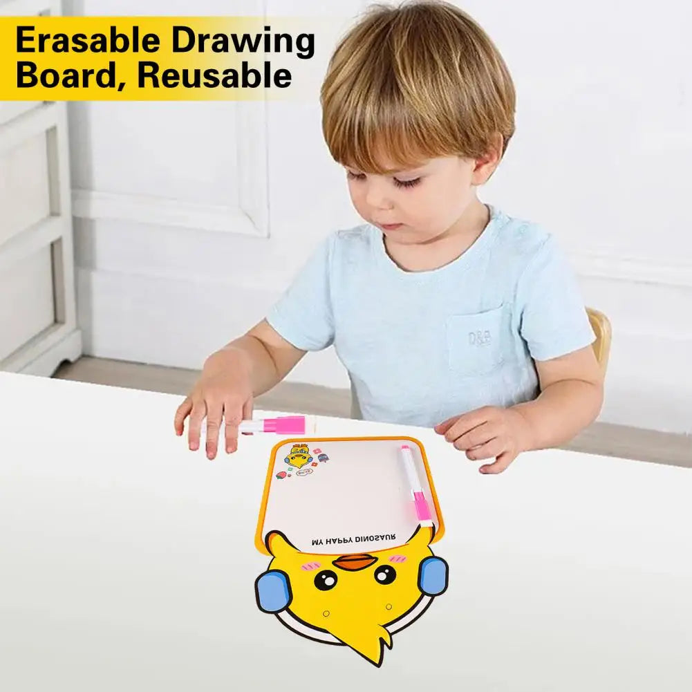 Children Drawing Board with Pencil Cute Animal Shape Erasable Reusable Kids Writing Tablet Doodle Board Toddler Educational Toy