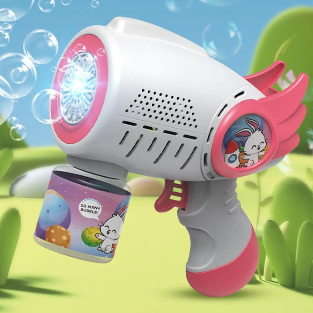 Motorized Bubble Blower Bubble Machine for Kids Portable Kids Bubble Maker Machine with Light Handheld Automatic for Toddlers