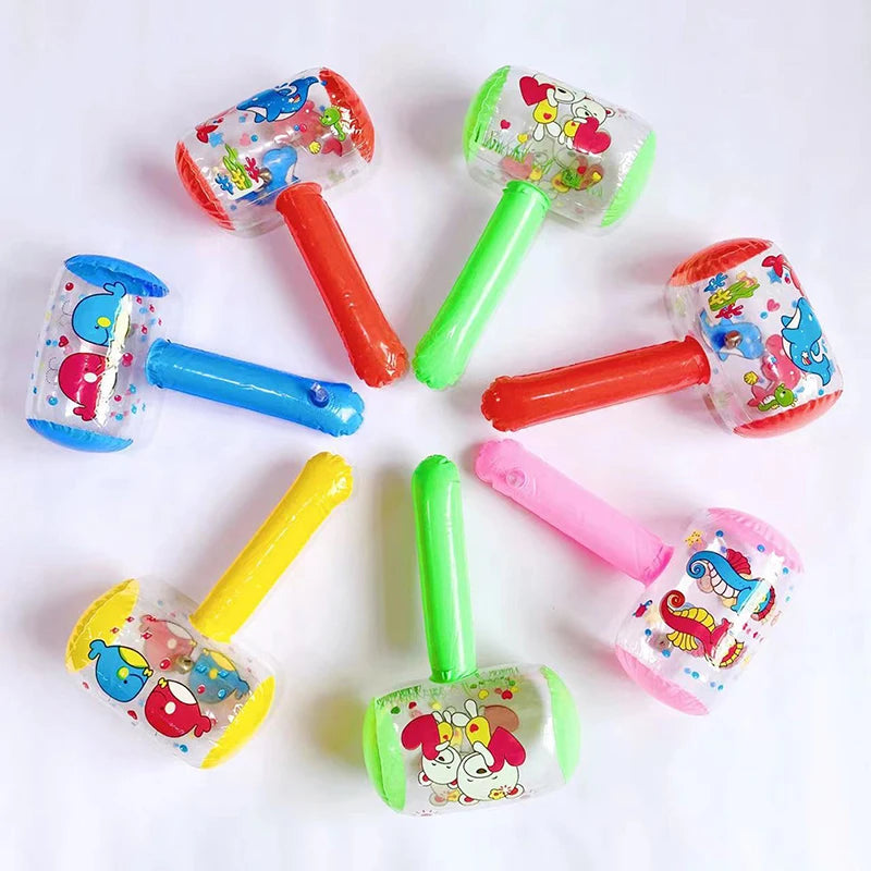 Inflatable Hammer With Bells Air Hammer Baby Kids Toys Party Favors Inflatable Toy Pool Beach Party Toy Random Color