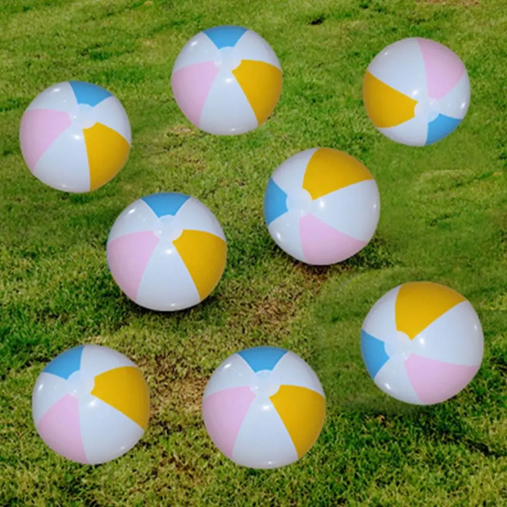 PVC Inflatable Beach Ball Swimming Pool Toy 40cm Big Rainbow Beach Ball 30cm Colourful Inflatable Pool Ball Kids