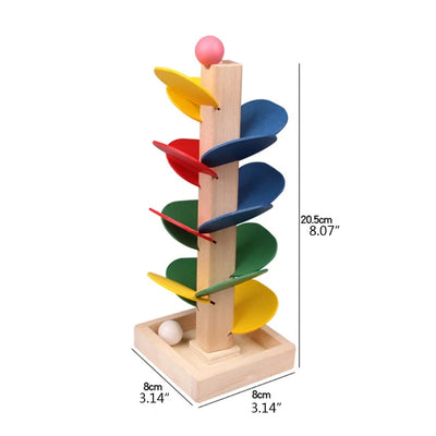 1Set Interactive Wooden Tree Stacking Block Toy Stimulation Blocks Tumble Game Stacking Block Wooden Block Ball Game E65D