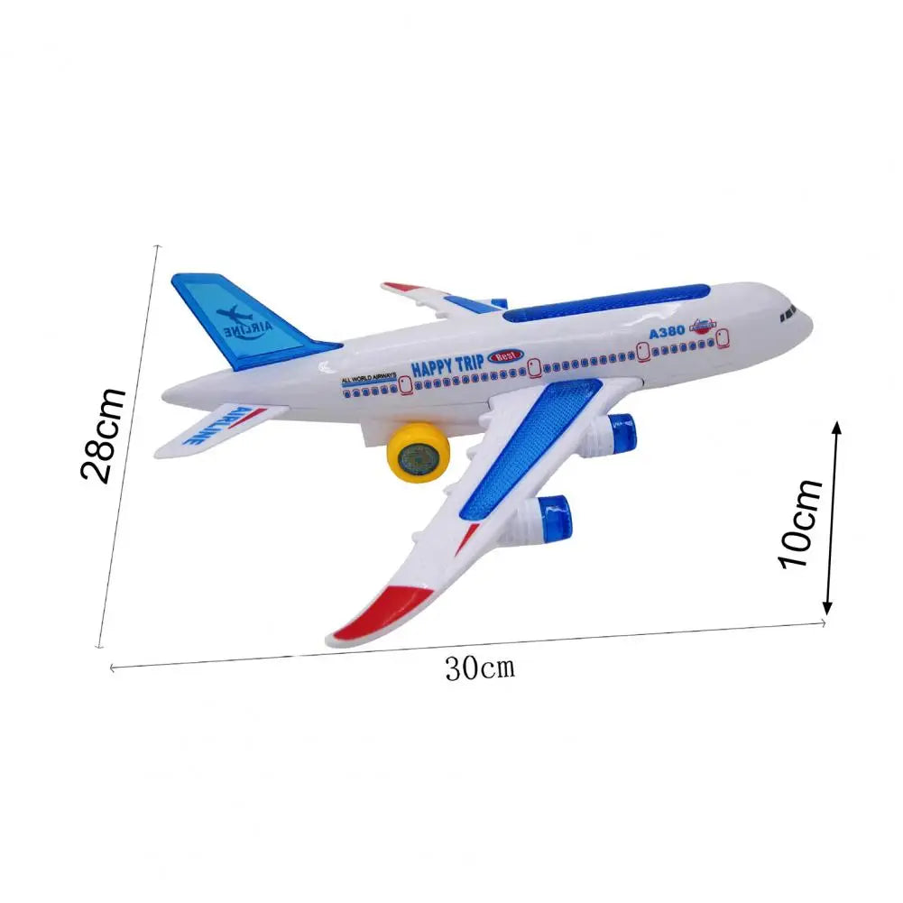 Aircraft Miniatures 360 Rotation Electric A380 Airplane Moving Flashing Lights Music Toys Plane LED Flashing Lights Airplane