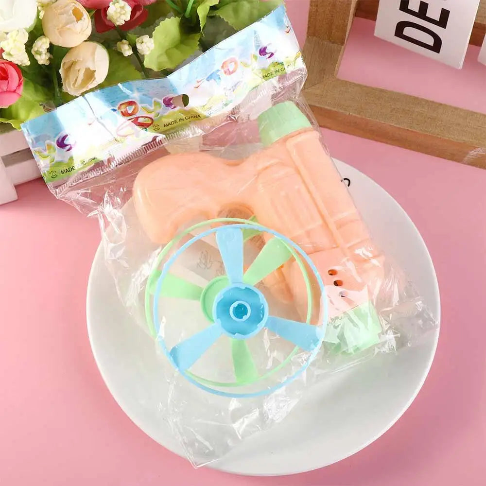 Hand-push Flying Spinning Top Toys Flying Spin Top Outdoor Dragonfly Flying Top Plastic Colorful Rotating Gyro Birthday Gift