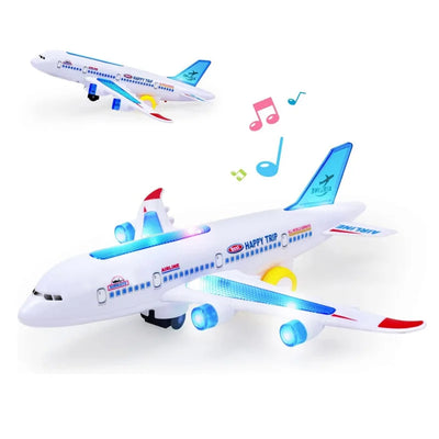 Aircraft light music electric toy airplane machine model Autopilot Flash Sound Automatic Rotation Plane toys for children gift