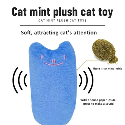 Cats Chew Toys Rustle Sound Catnip Toy For Pets Cute Cat Toys For Kitten Teeth Grinding Cat Plush Thumb Pillow Pet Accessories