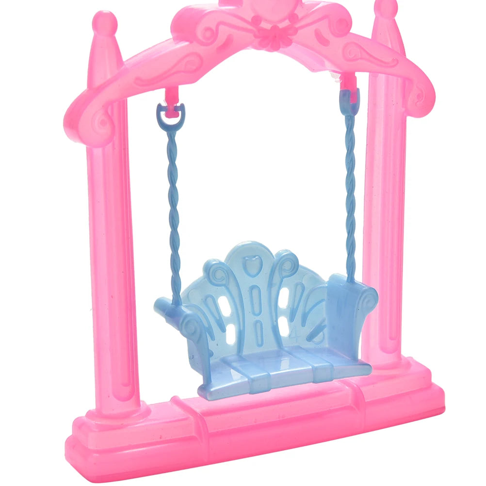 Girl Play House Doll Amusement Park For Doll Slide Amusement Park Slide Swing Accessories Doll Swing Toy Accessories