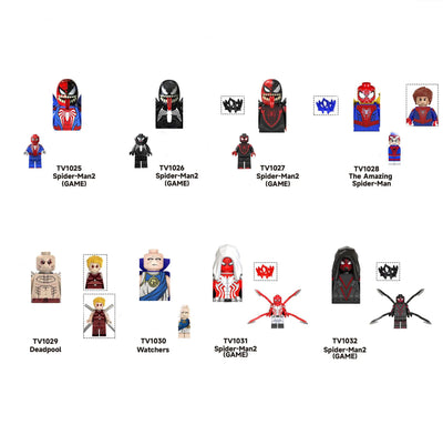 Marvel Superhero Anime Spiderman Deadpool Black Panther Bricks Action MINI Figures Building Blocks Minifigures Toy Christmas Kid