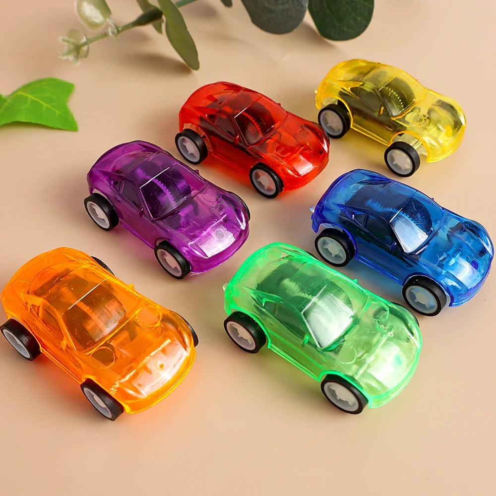  Transparent Mini Pull Back Car Plastic Toys Kids's Toys-Supertoymart