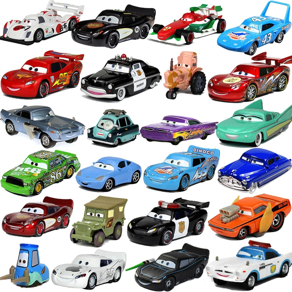 1:55 Car 2 3 Toy Lightning McQueen Mater Sheriff Alloy Metal Model Car Metal Toys Vehicles Boy Children Gifts