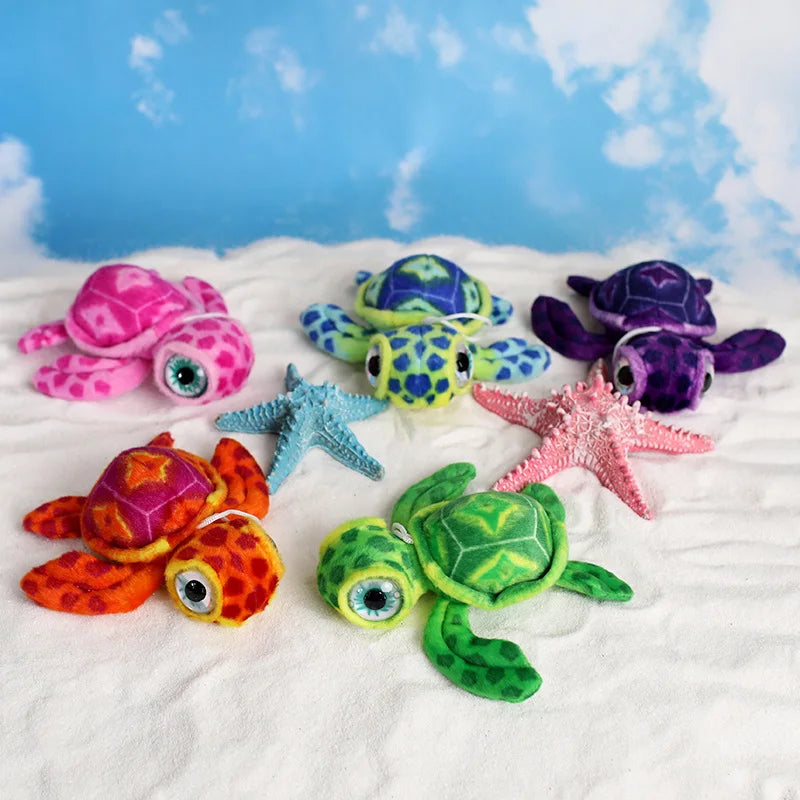 15cm Cute Simulation Tortoise Plush Toys Baby Sleeping Pillow Soft Cartoon Animal Tortoise Stuffed Doll Window Pendant Doll Gift