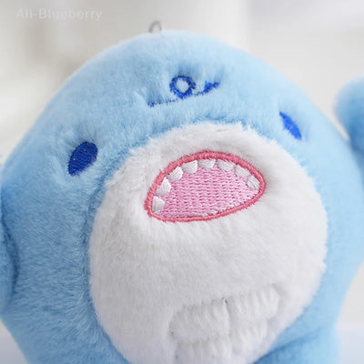 Soft Cartoon Kawaii Shark Plush Toy PP Cotton Stuffed Doll Pendant Toy Cute Bag Ornament Fashion Bag Key Chain Home Ornaments