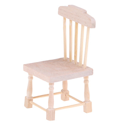 Dollhouse Miniature & Wooden Rocking Armchair & Stool - Supertoymart