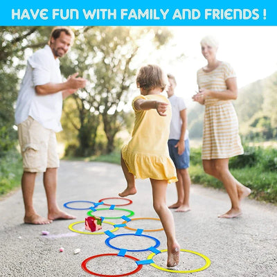 Hopscotch circle children sensory integration training Lattice jump outdoor sport games home physical fitness Sub kid toys set