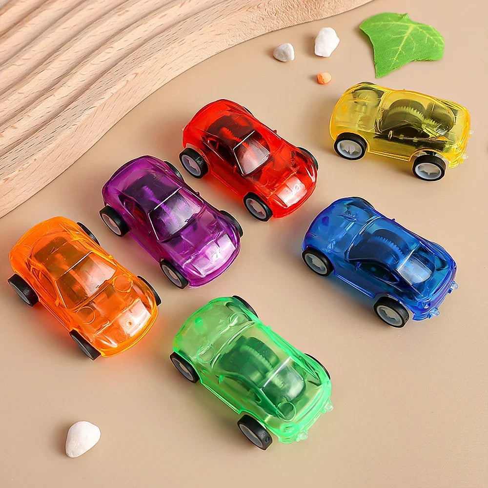  Transparent Mini Pull Back Car Plastic Toys Kids's Toys-Supertoymart