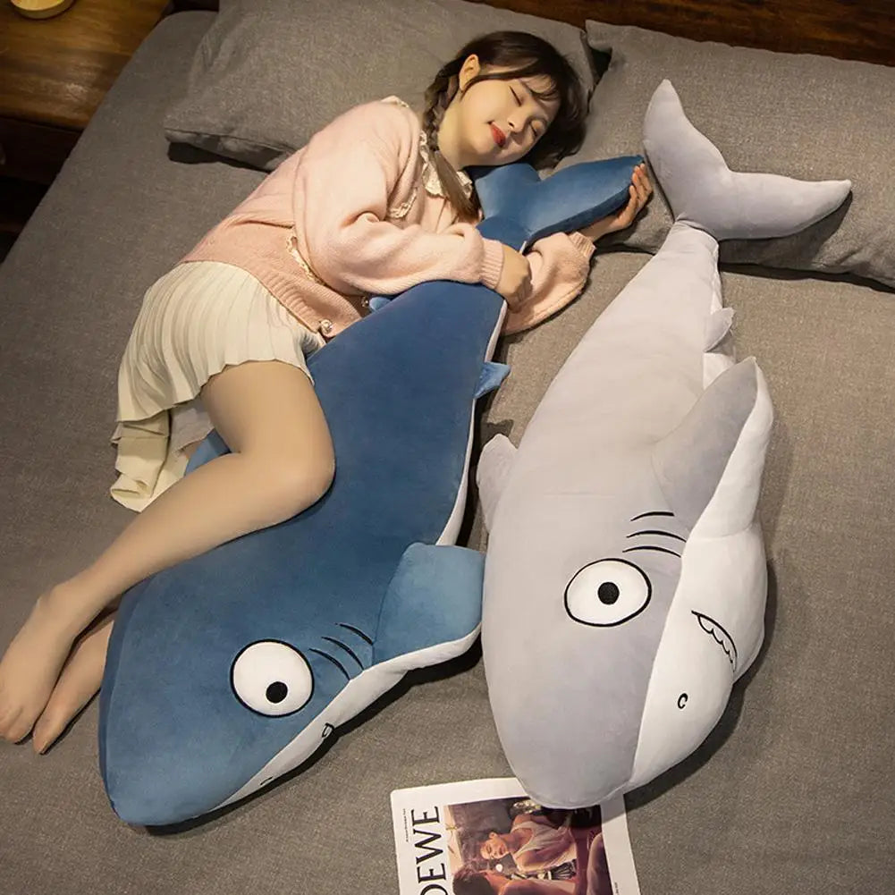 Big Shark Plush Toys Soft Stuffed Animal Plush Doll Sleeping Throw Pillow Sofa Cushion For Birthday Gifts