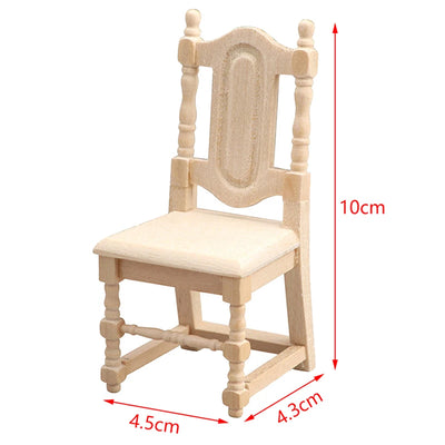 Dollhouse Miniature & Wooden Rocking Armchair & Stool - Supertoymart