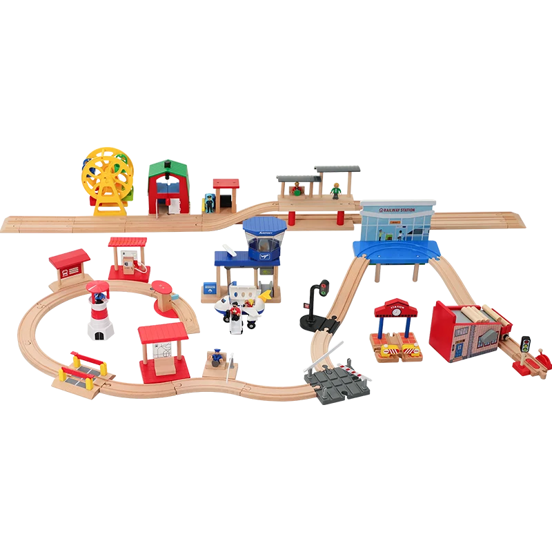 Educational Wooden Train Track & Wooden Railway Track Toys - Supertoymart