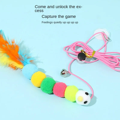 Cat Toy Swing Sticky Disc Elastic Hanging Door Teasing Cat Rope Long Rope Teasing Cat Cat Toy Cat Accessories Pet Kitten Toy