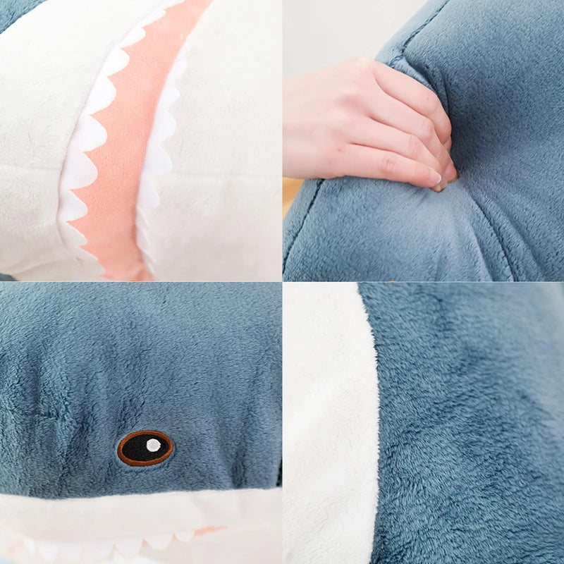 Giant Shark Plush Toy Soft Stuffed Funny Animal Reading Pillow for Birthday Gifts Cushion Doll Gift For Children Baby Toy