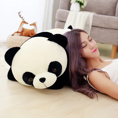 70cm Kawaii Baby Fat Giant Panda Bear Short Plush Stuffed Animal Doll Animals Toy Pillow Cartoon Kawaii Dolls Girls Lover Gifts