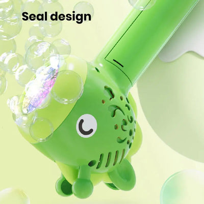 Electric Bubble Machine Toddlers Bubble Machine Cartoon Electric Giraffe Bubble Maker Wand with Light Handheld for Boys