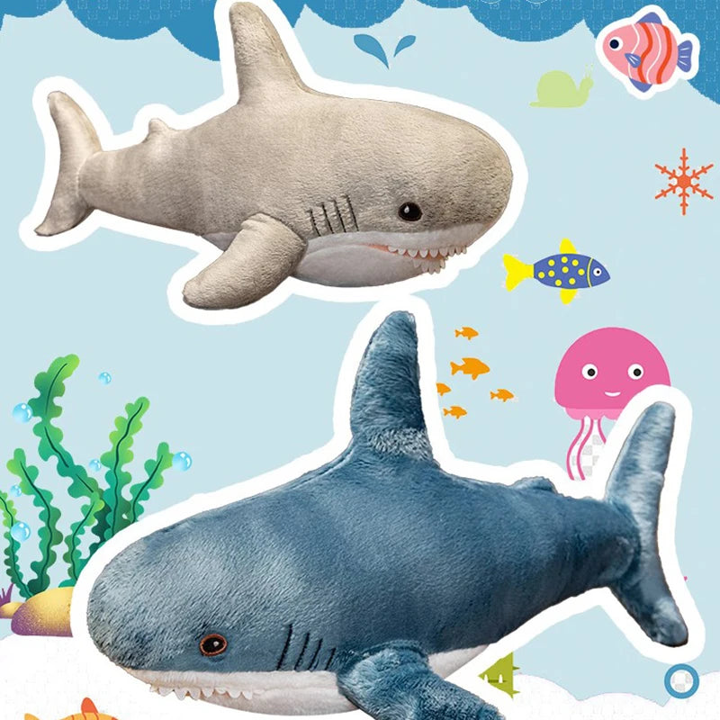 30cm Shark Plush Toy Soft Stuffed Animal Reading Pillow Birthday Gifts Cushion Doll Gift