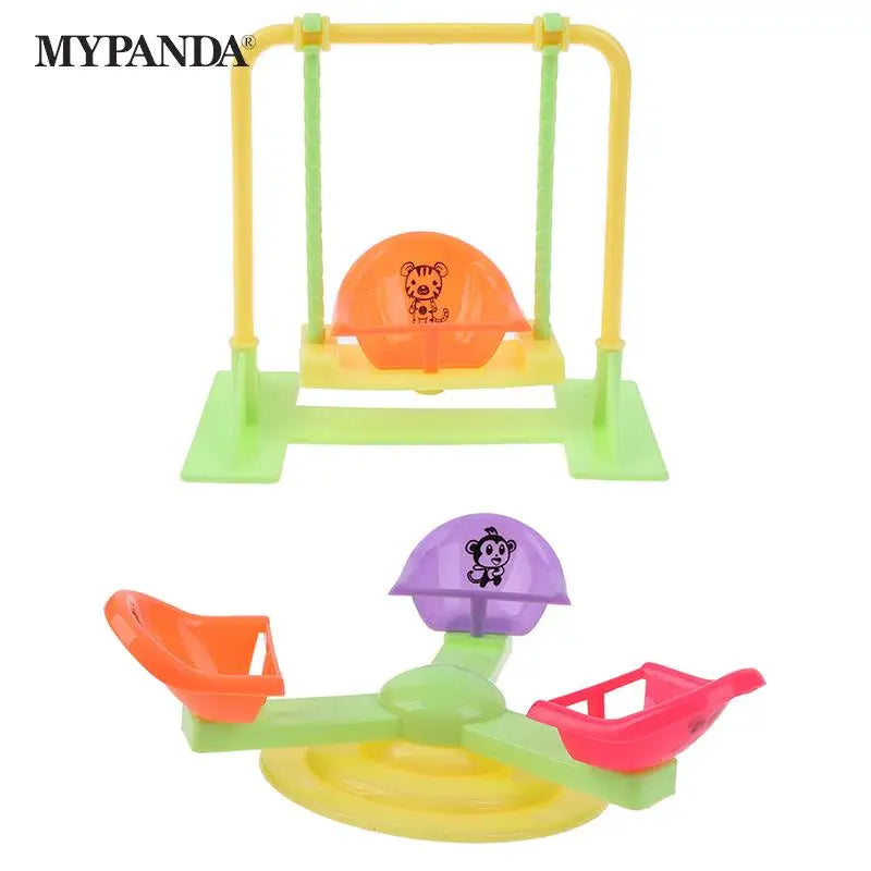 Girl Play House Doll Amusement Park For Doll Slide Amusement Park Slide Swing Accessories Doll Swing Toy Accessories