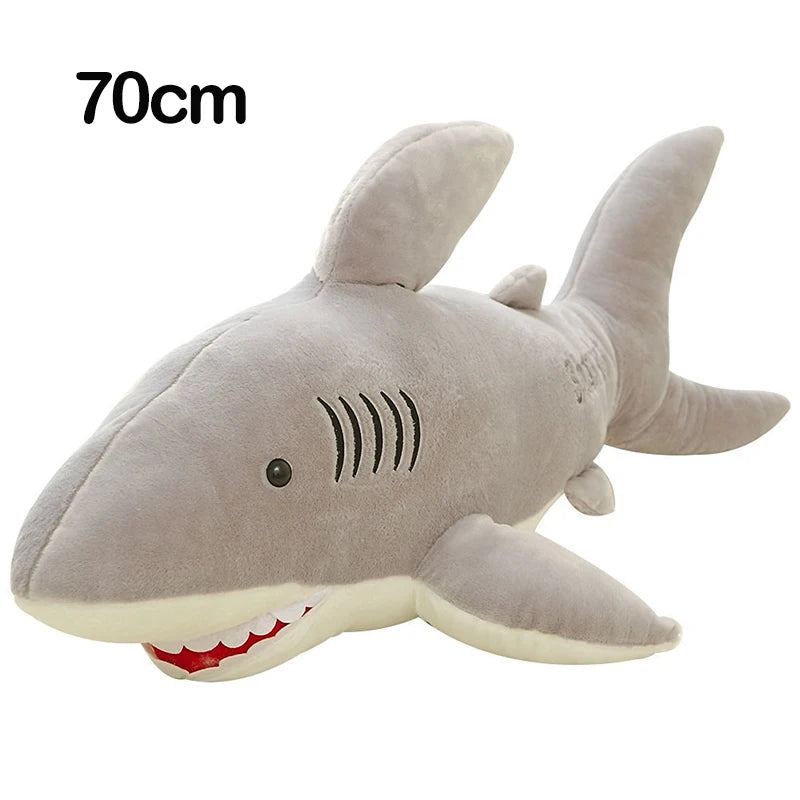 Plush Giant Shark Toy Soft Stuffed Animal Reading Pillow Birthday Gifts Cushion Doll Gift For Children Plushie Pad