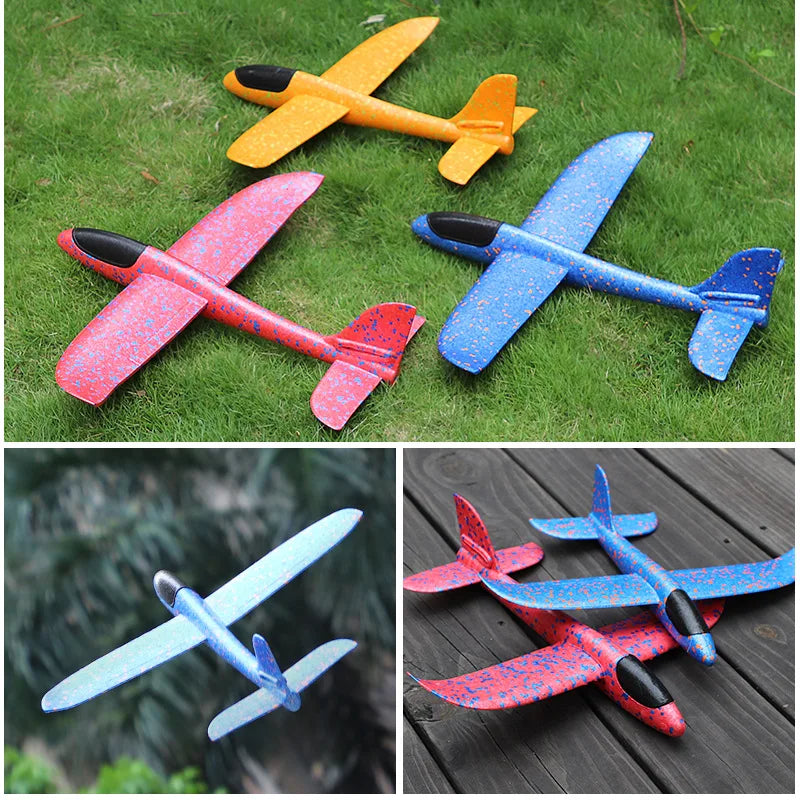 37CM Foam Plane Glider Hand Throw Airplane Light Inertial EPP Bubble Planes Outdoor Launch Kids Toys for Children Boys Gift