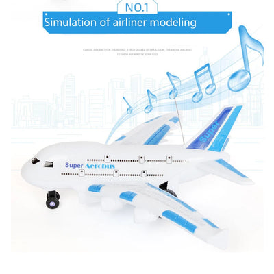 Electrical RC Plane Plastic Toys For Kids Remote Control Airplane Model Outdoor Games Children Musical Lighting DIY Toys Gifts