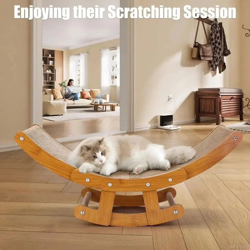 Cat Scratching Board Rocking Bed High Quality Corrugated Paper Four Seasons Use Cat Entertaining Claw Grinding Toy