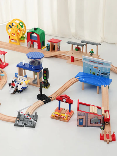 Educational Wooden Train Track & Wooden Railway Track Toys - Supertoymart