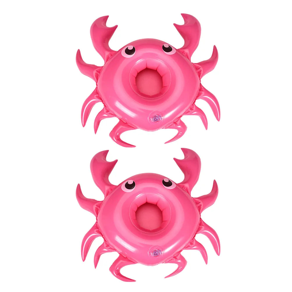 3 PCS Pool Party Decor Fun Accessory Crab Drink Holder Cup Holders Inflatable Accessories Floating