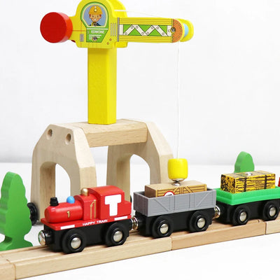 Wooden Train Track Car Magnetic Train-Supertoymart